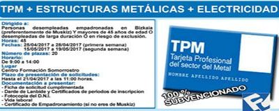 CURSO «TPM + Estructuras Metálicas + Electricidad (45 Horas)»