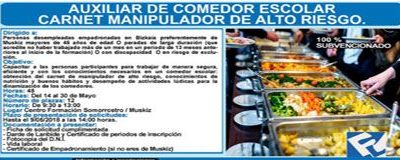 Curso Auxiliar de Comedor Escolar