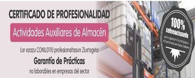 Curso Subvencionado Actividades Auxiliares de Almacén